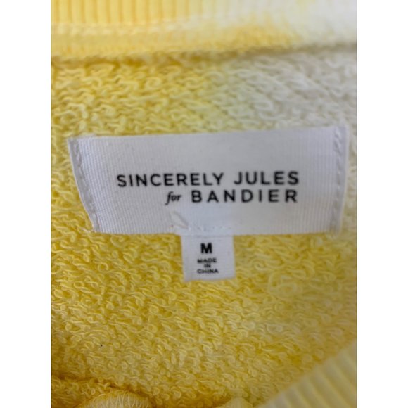 Sincerely Jules for Bandier Yellow Tie Dye Sweatshirt Dress Size M - Picture 3 of 9
